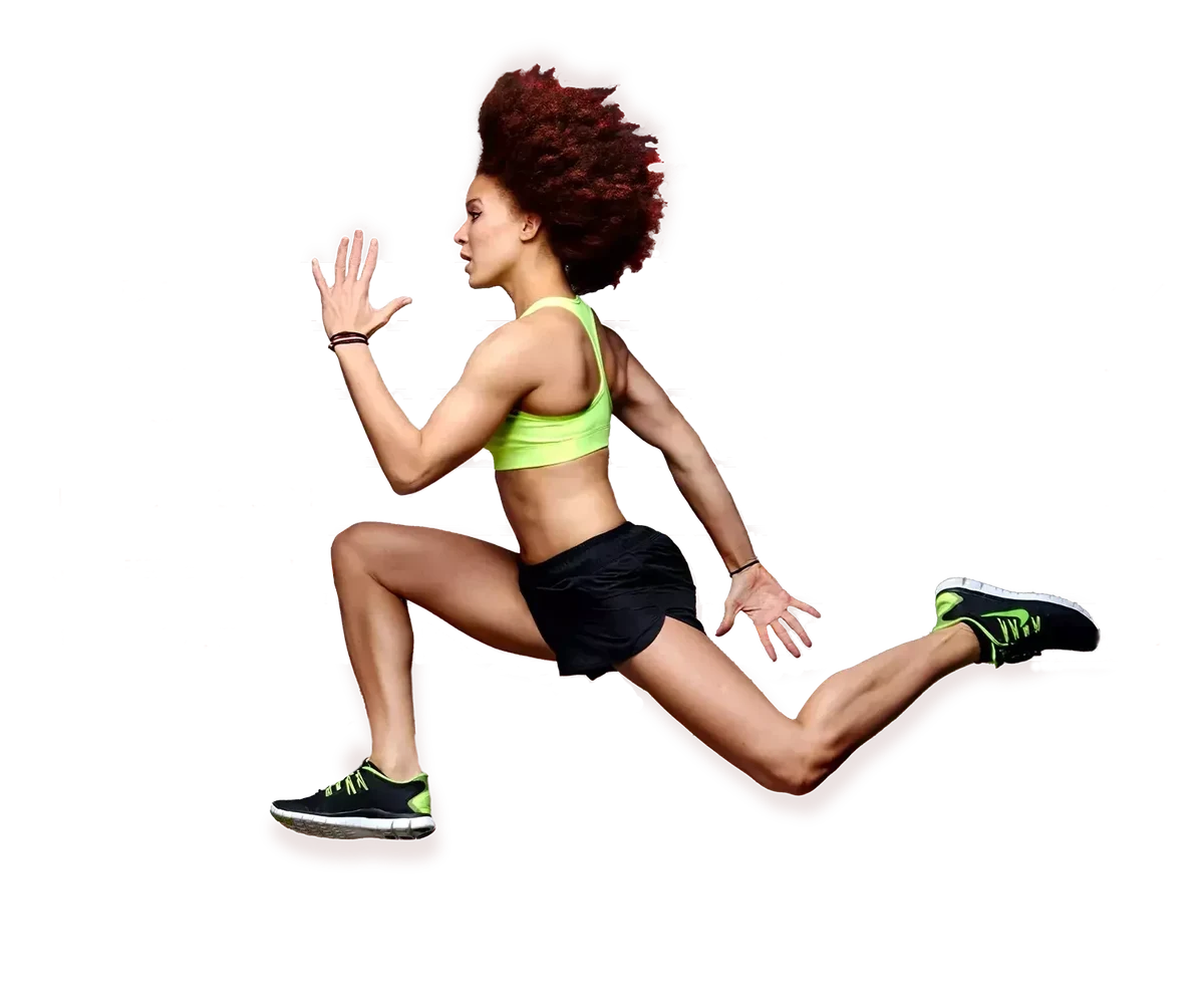 a running sportswoman