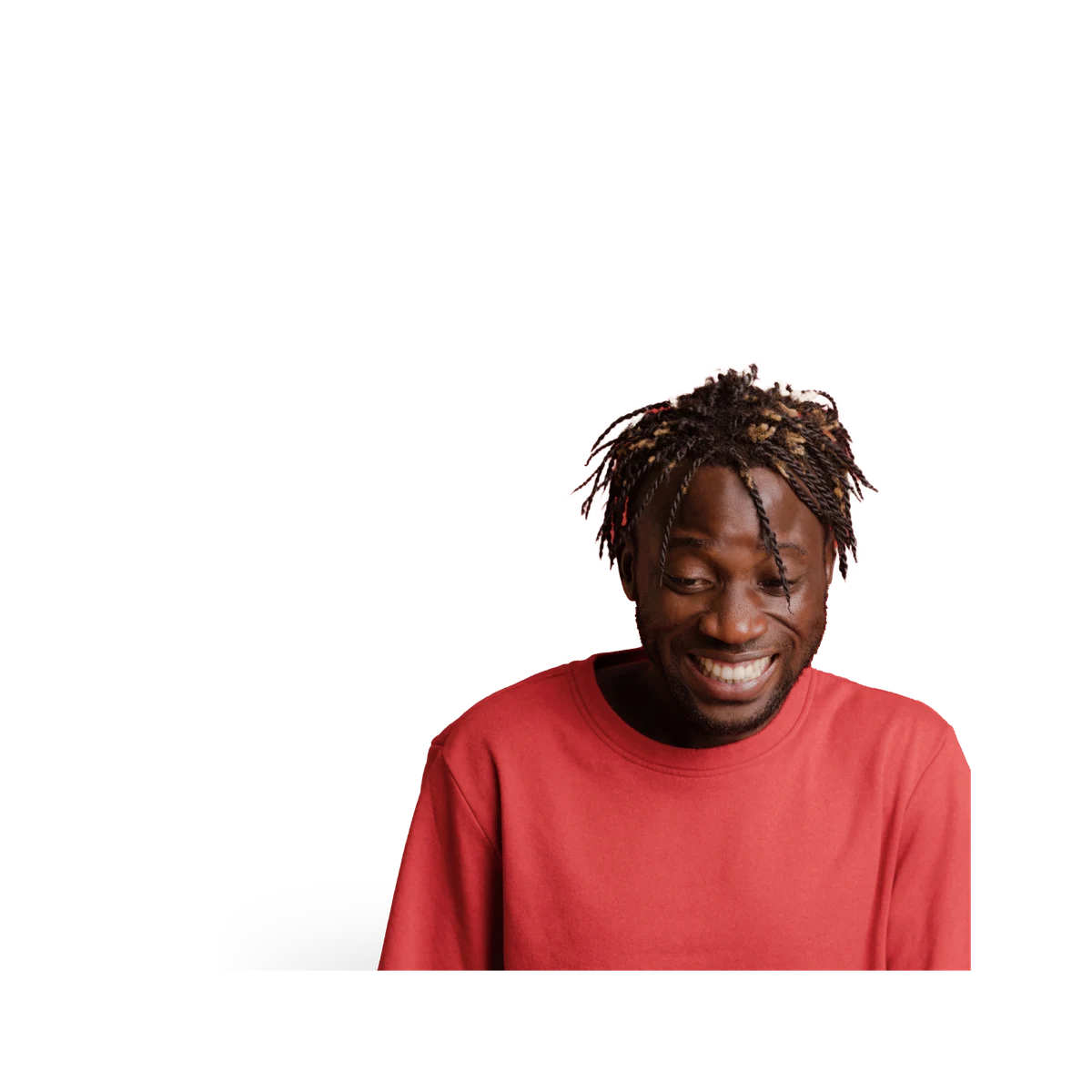 Mann mit Daten im Hintergrund